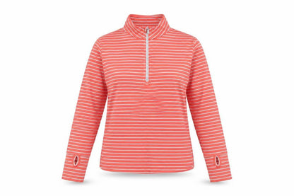 Palm Grove Womens Pink Striped Cotton Pullover Sweatshirt Size 10 Pullover