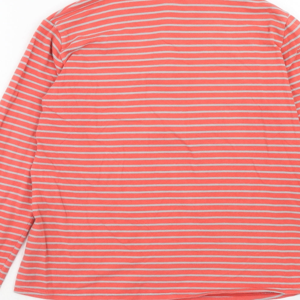 Palm Grove Womens Pink Striped Cotton Pullover Sweatshirt Size 10 Pullover