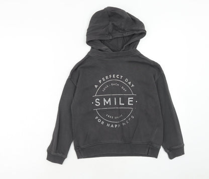 NEXT Boys Grey Cotton Pullover Hoodie Size 7 Years Pullover - A Perfect Day