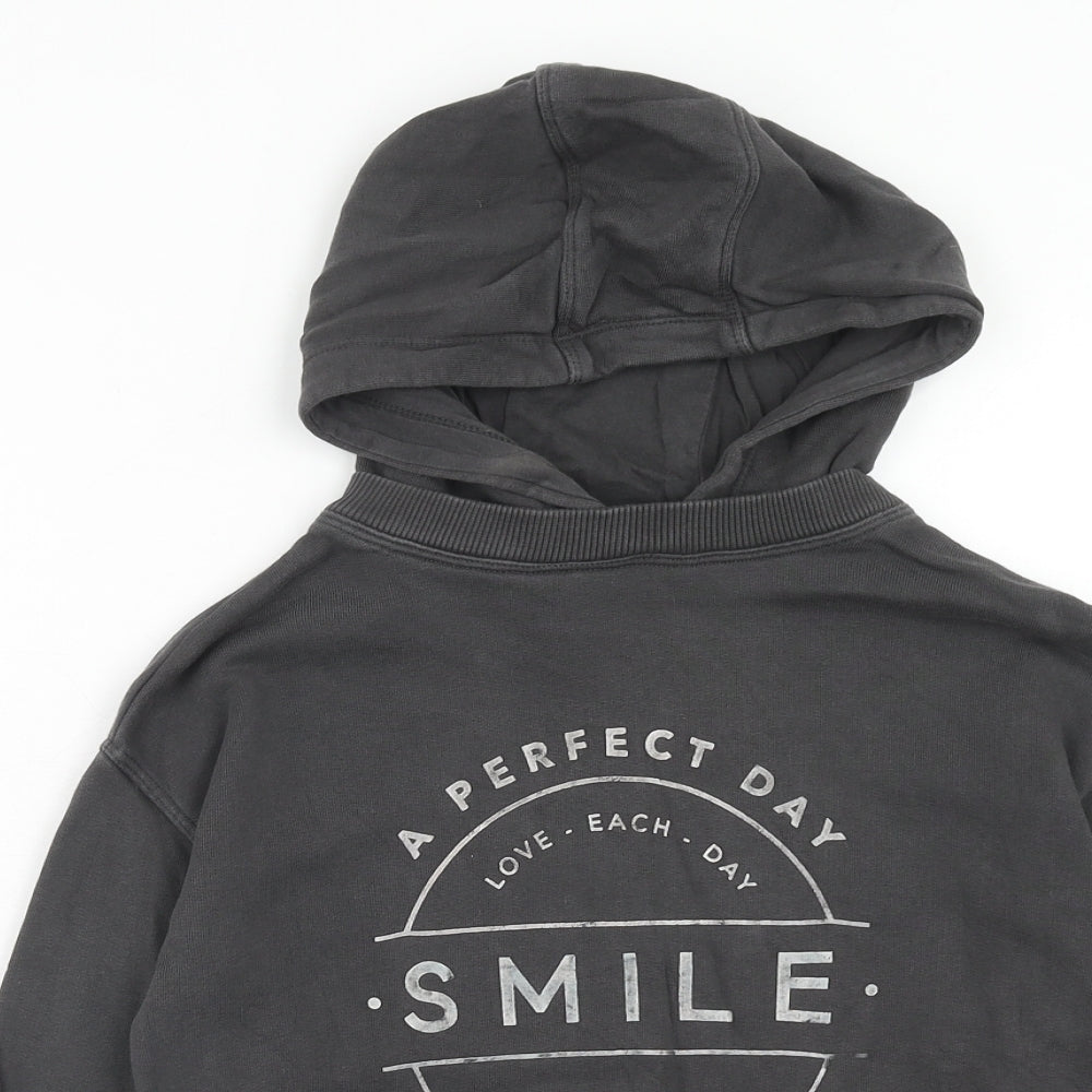 NEXT Boys Grey Cotton Pullover Hoodie Size 7 Years Pullover - A Perfect Day