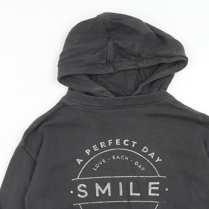 NEXT Boys Grey Cotton Pullover Hoodie Size 7 Years Pullover - A Perfect Day