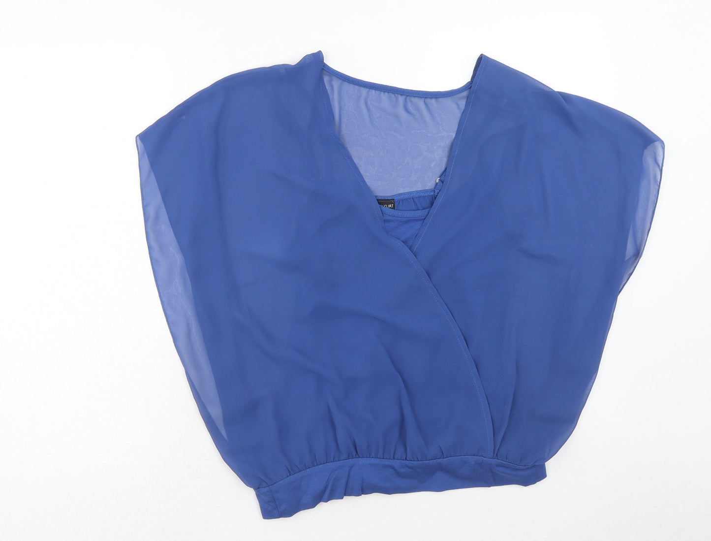 Womens UK Size S Body Flirt Blue Basic Blouse