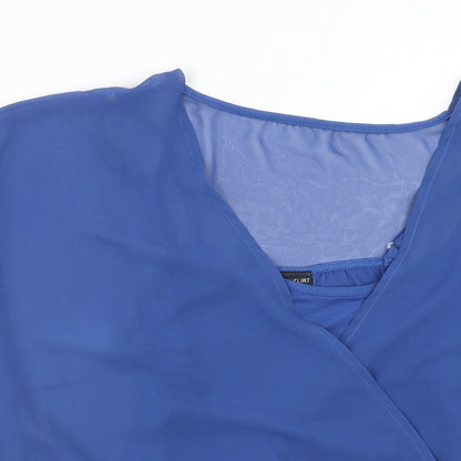 Womens UK Size S Body Flirt Blue Basic Blouse