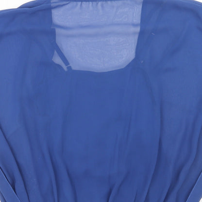 Womens UK Size S Body Flirt Blue Basic Blouse