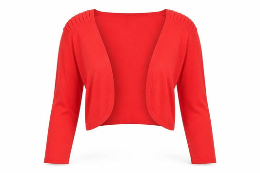 Precis Womens Red V-Neck Viscose Cardigan Jumper Size M