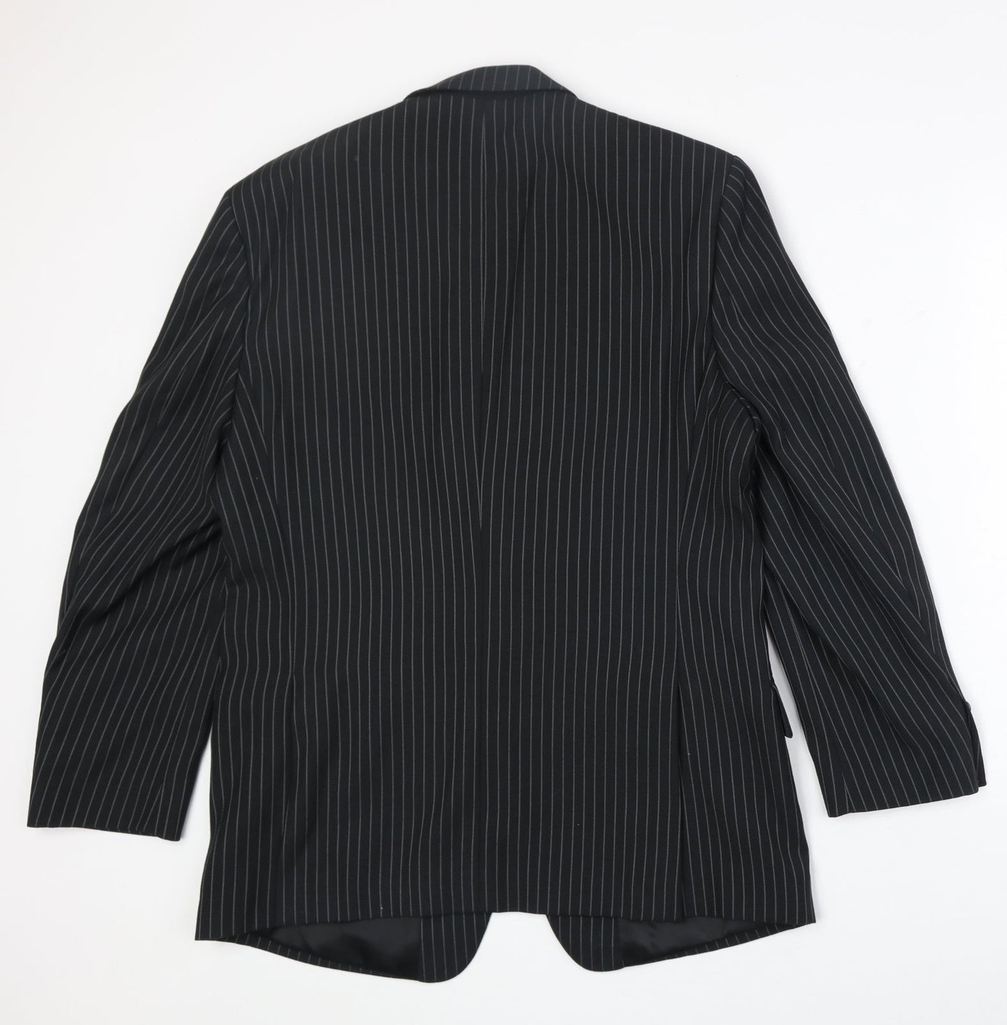 Mens UK Size 40 Charlton Gray Regular Black Suit Jacket
