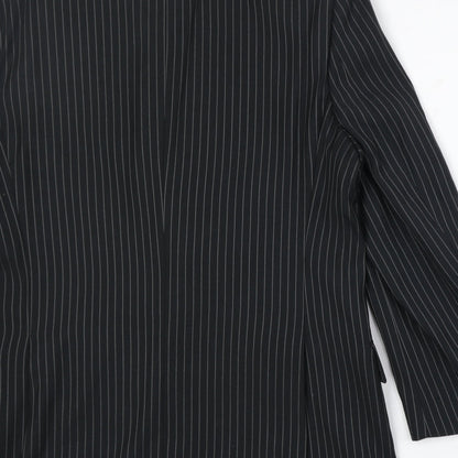 Mens UK Size 40 Charlton Gray Regular Black Suit Jacket