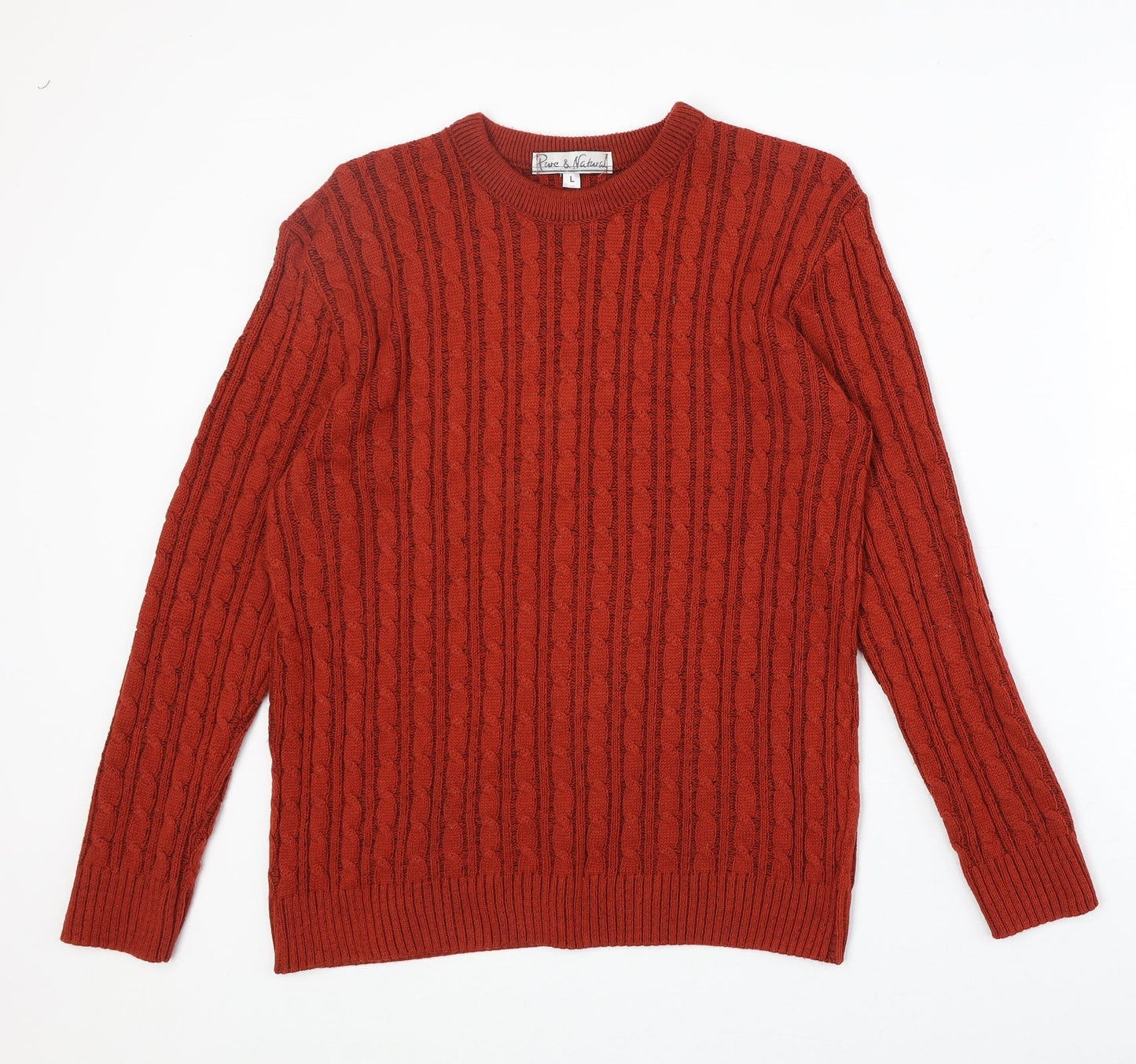Womens UK Size L Pure & Natural Red Pullover Jumper