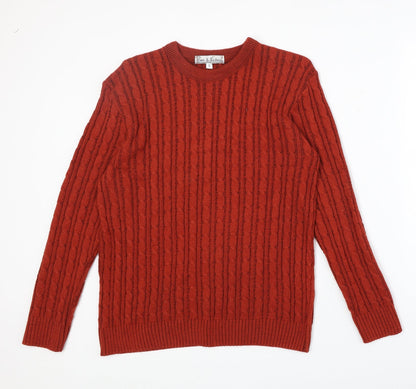 Womens UK Size L Pure & Natural Red Pullover Jumper