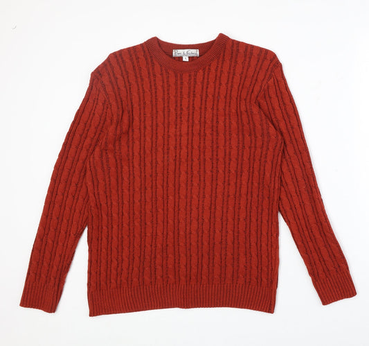 Womens UK Size L Pure & Natural Red Pullover Jumper