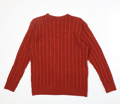 Womens UK Size L Pure & Natural Red Pullover Jumper