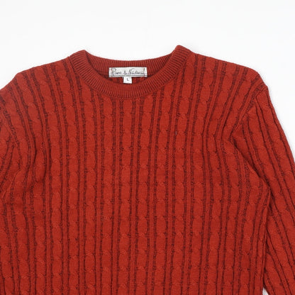 Womens UK Size L Pure & Natural Red Pullover Jumper
