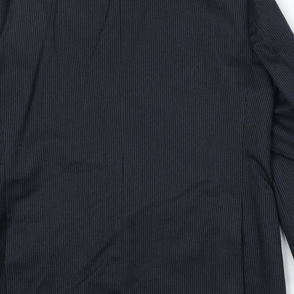 Centar Mens Blue Striped Wool Jacket Suit Jacket Size 42 Regular