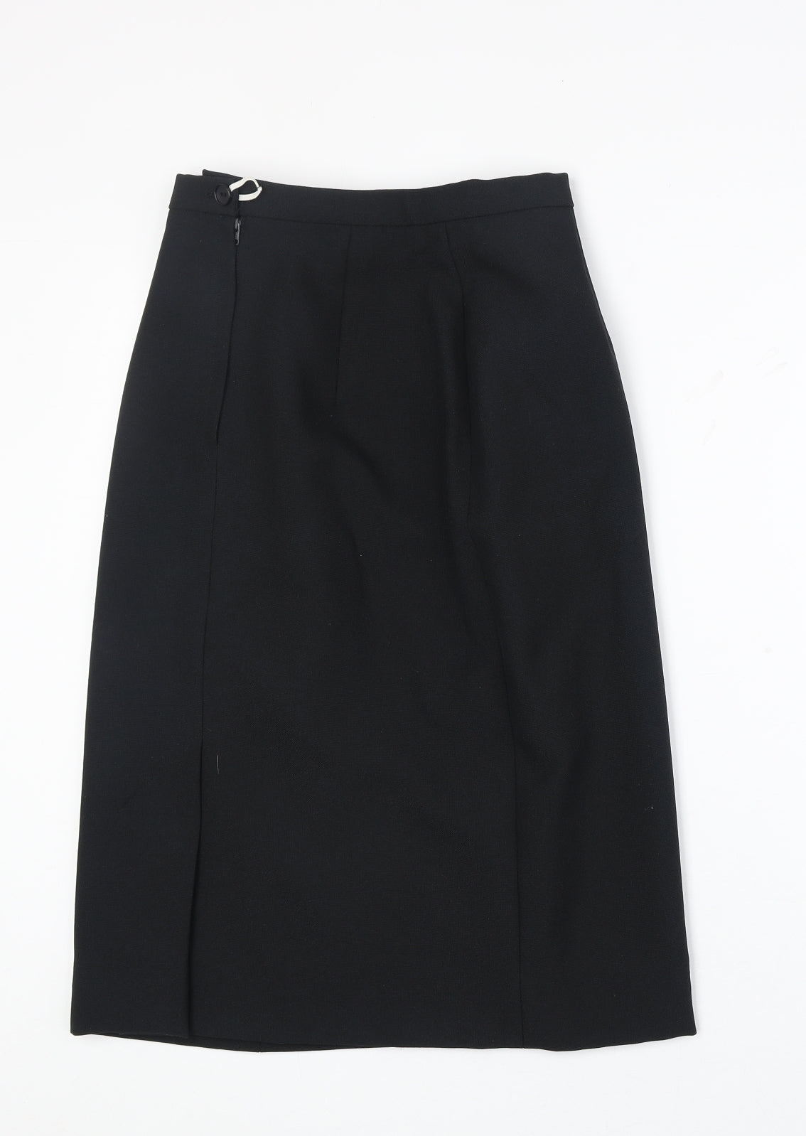 Welland Womens Black Polyester A-Line Skirt Size 10 Zip