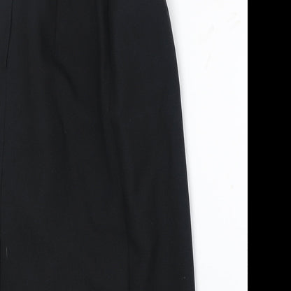 Welland Womens Black Polyester A-Line Skirt Size 10 Zip