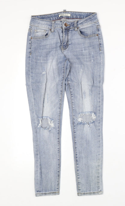 Womens UK Size 6 Toxik3 Regular Fit Straight Blue Jeans