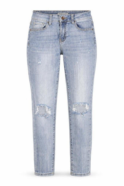 Womens UK Size 6 Toxik3 Regular Fit Straight Blue Jeans