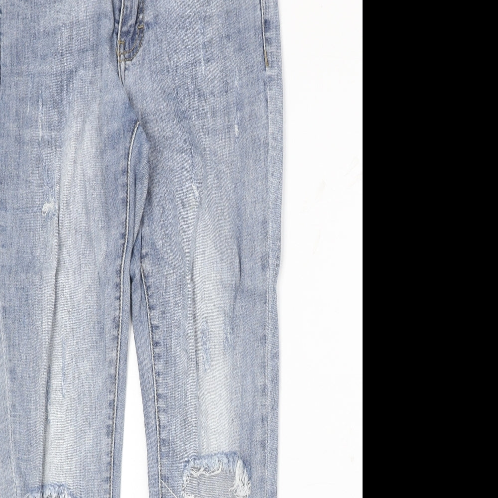 Womens UK Size 6 Toxik3 Regular Fit Straight Blue Jeans