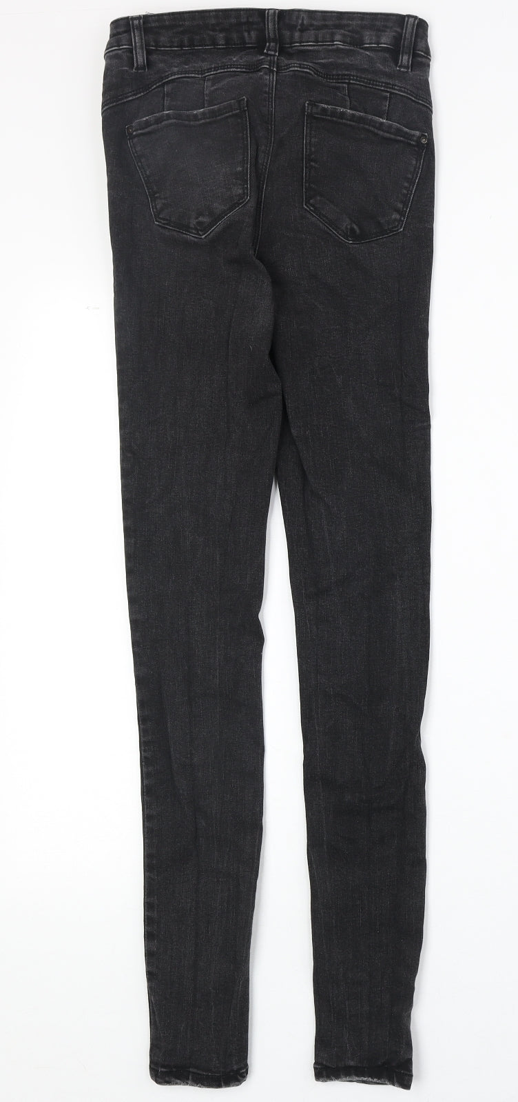 Womens UK Size 8 Denim & Co. Regular Fit Skinny Black Jeans