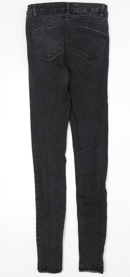 Womens UK Size 8 Denim & Co. Regular Fit Skinny Black Jeans