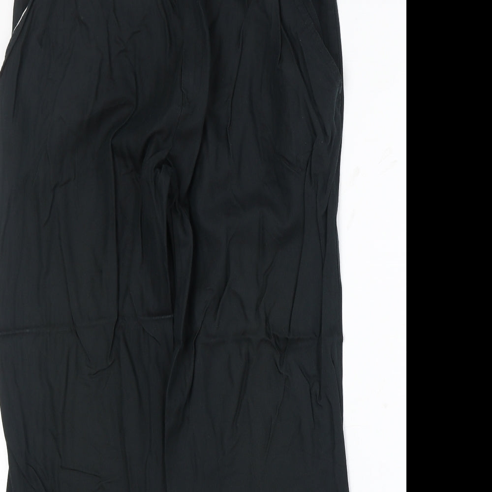 Mauritz Mens Black Polyester Trousers Size 29 in Regular Zip