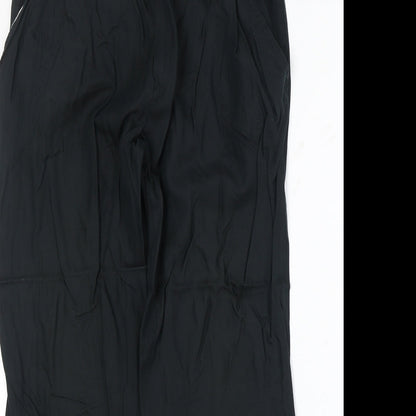 Mauritz Mens Black Polyester Trousers Size 29 in Regular Zip