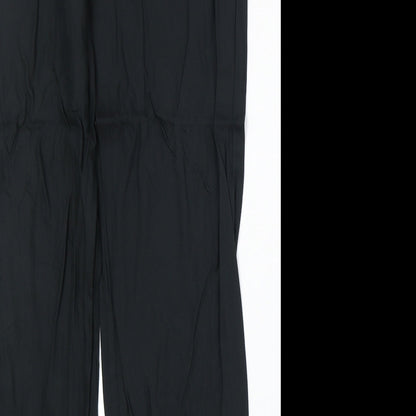 Mauritz Mens Black Polyester Trousers Size 29 in Regular Zip