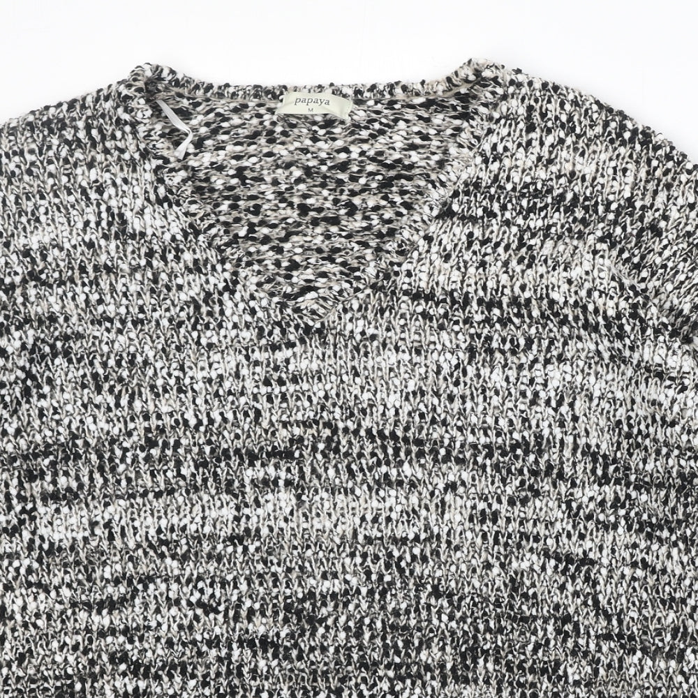 Womens UK Size M Papaya Grey Pullover Jumper