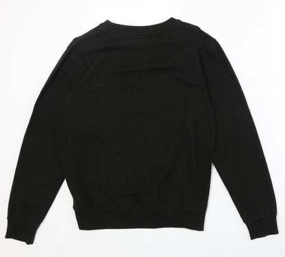 Awdis Womens Black Cotton Pullover Sweatshirt Size S Pullover - Father Christmas