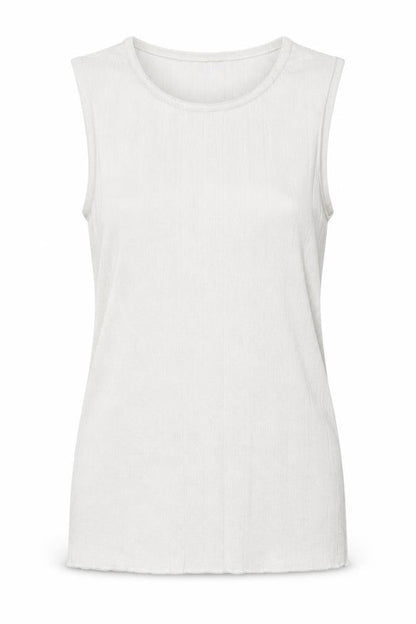 Topshop Womens White Viscose Basic Tank Size 8 Round Neck