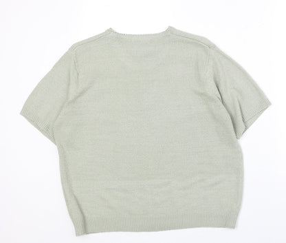 Womens UK Size 14 Berkertex Green Pullover Jumper
