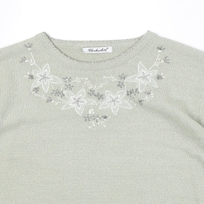 Womens UK Size 14 Berkertex Green Pullover Jumper