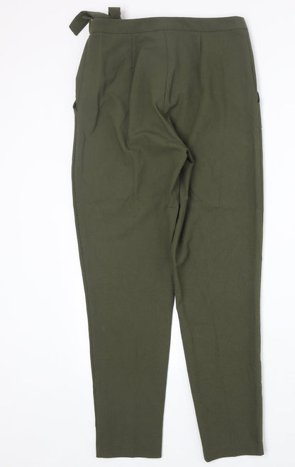 Womens UK Size 8 Missguided Regular Fit  Green Trousers