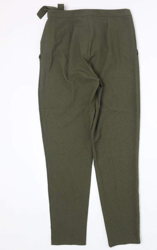 Womens UK Size 8 Missguided Regular Fit  Green Trousers