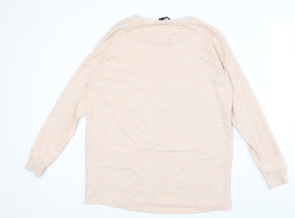 F&F Womens Pink Polyester Pullover Sweatshirt Size 6 Pullover - Enchante