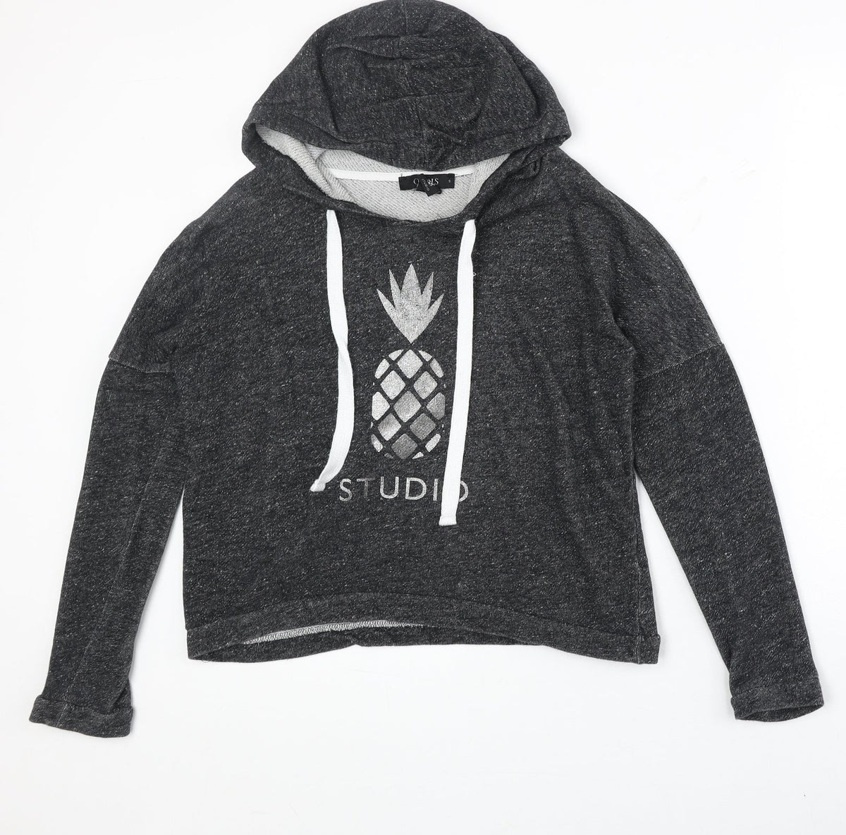 Oasis Womens Grey 100% Cotton Pullover Sweatshirt Size S Pullover - Pineapple