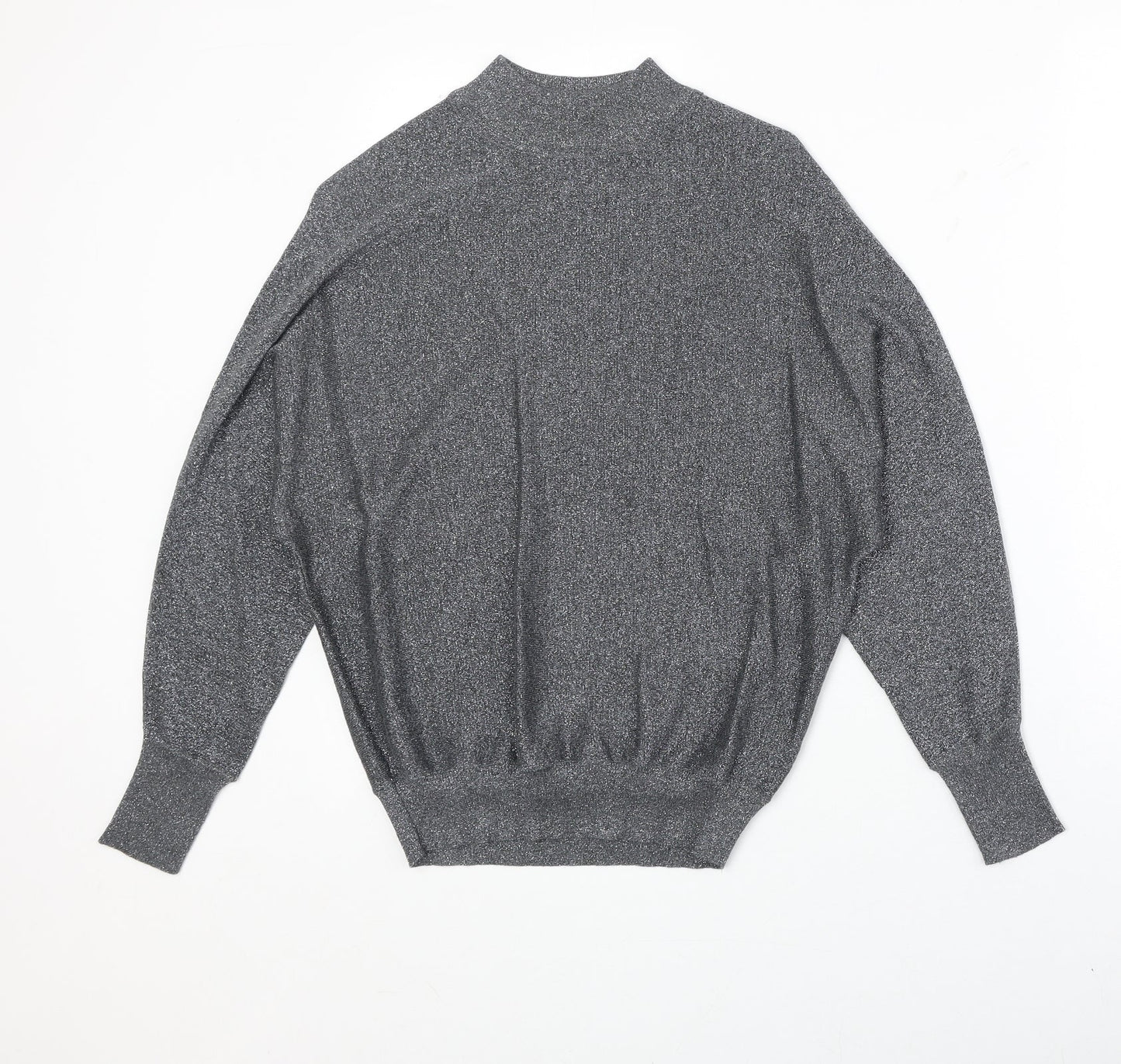 Womens UK Size S Marks and Spencer Silver Pullover Jumper