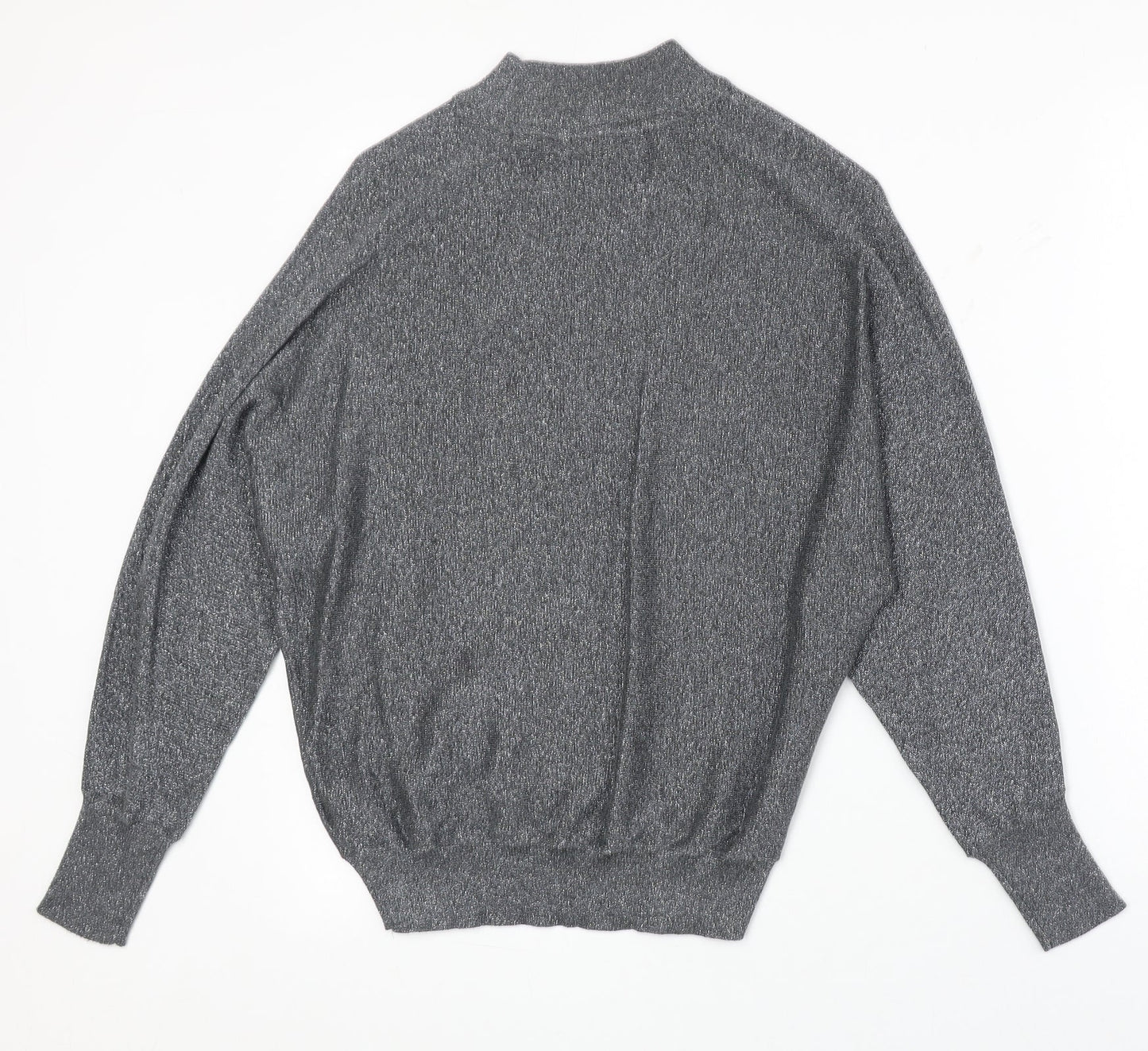 Womens UK Size S Marks and Spencer Silver Pullover Jumper