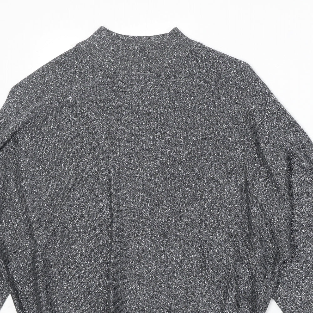 Womens UK Size S Marks and Spencer Silver Pullover Jumper