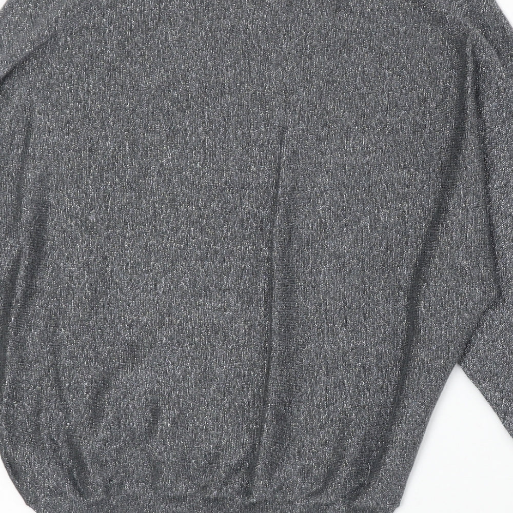 Womens UK Size S Marks and Spencer Silver Pullover Jumper