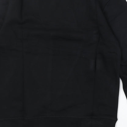 Black and White Society Mens Black Cotton Pullover Sweatshirt Size L - Sir Definition