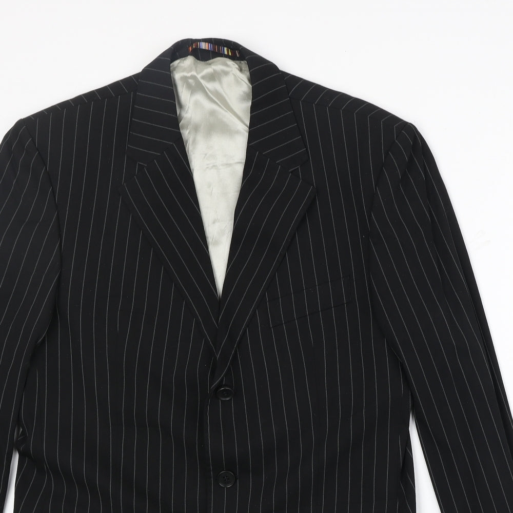 Mens UK Size 40 River Island Regular Black Suit Jacket