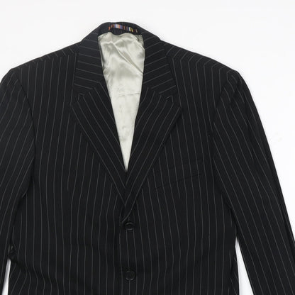Mens UK Size 40 River Island Regular Black Suit Jacket