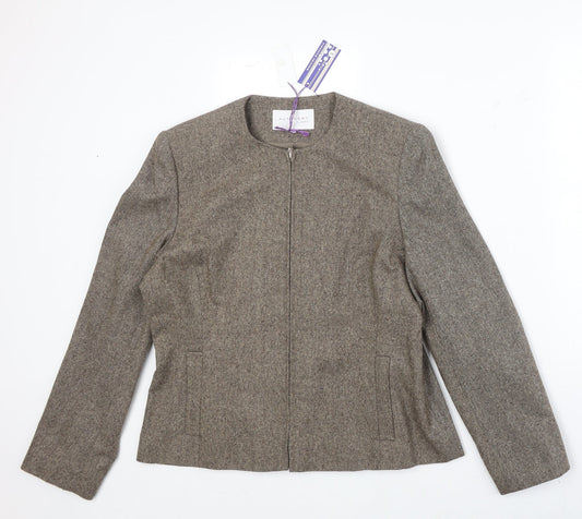 Autonomy Womens Grey Jacket Blazer Size 14 Zip