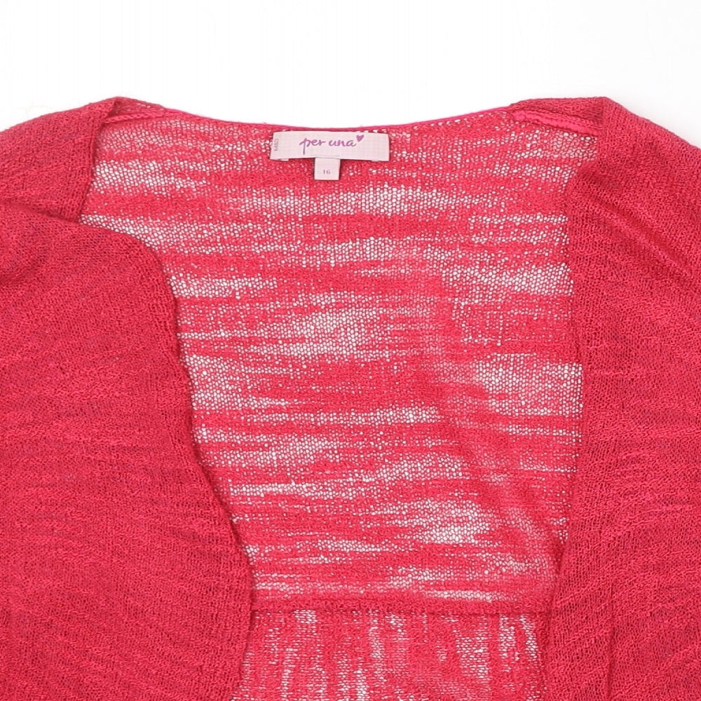 Womens UK Size 16 Marks and Spencer Pink Cardigan Jumper