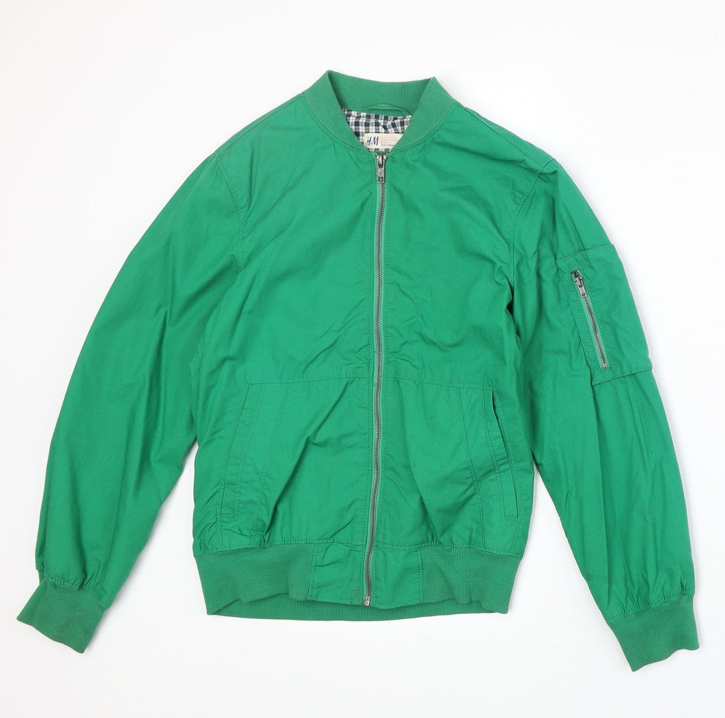 H&M Boys Green Jacket Size 10-11 Years Zip