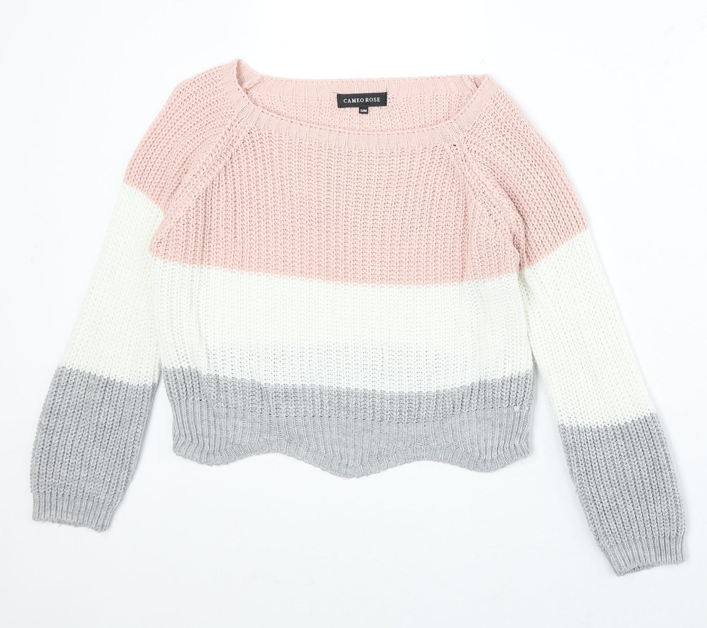 Womens UK Size S Cameo Rose Multicoloured Pullover Jumper