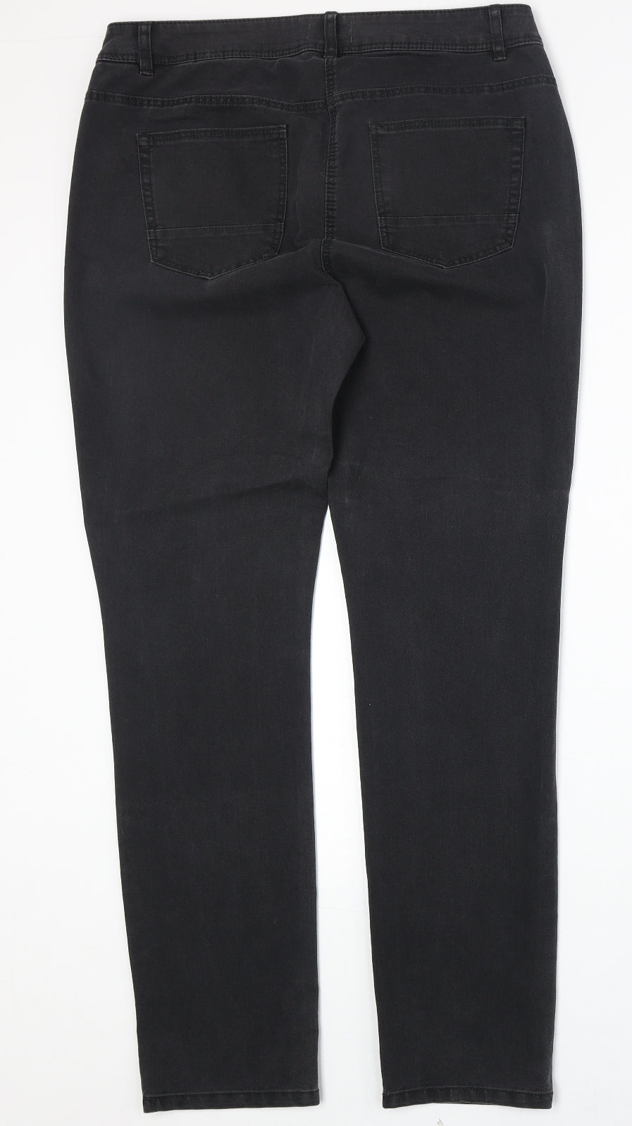 BAF Womens Black Cotton Straight Jeans Size 34 in Regular Zip