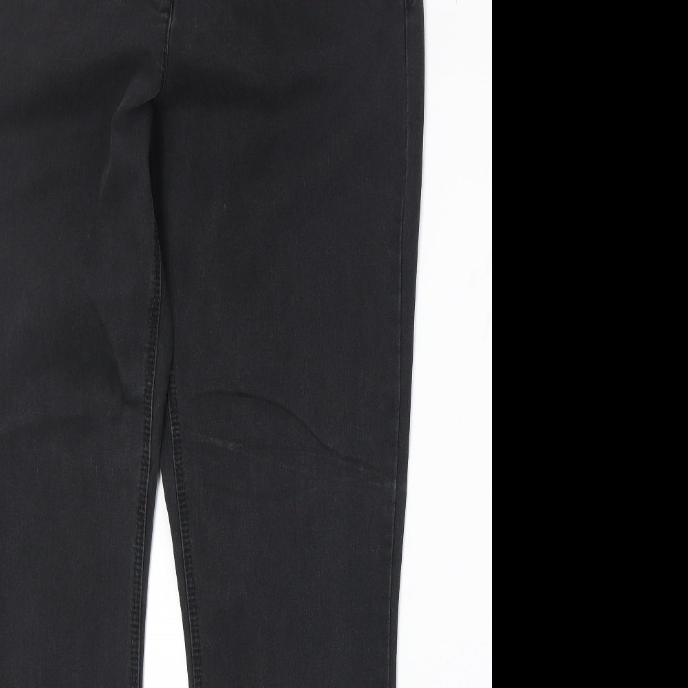 BAF Womens Black Cotton Straight Jeans Size 34 in Regular Zip