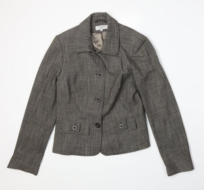 NEXT Womens Grey Jacket Blazer Size 12 Button